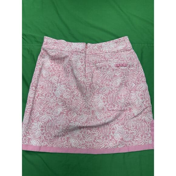 Vineyard Vines Shep & Ian Womens Blend Skirt Pink Size 6 Lined EUC Ribbon Accent - Picture 4 of 6